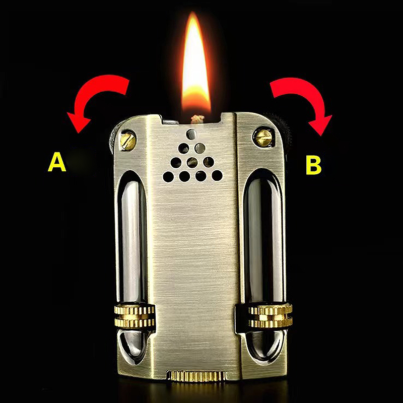 Vintage Collectible Lighters - Винтаж цинковый сплав двойной кремневое колесо
