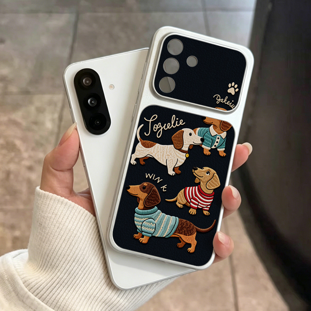 Camera Leather Case - Кожаный чехол для телефона с мультяшным