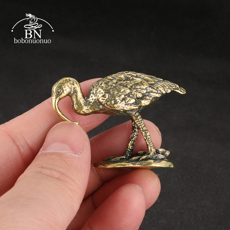 Vintage Collectible Ornaments - Винтажные латунные фигурки журавлей с длинными