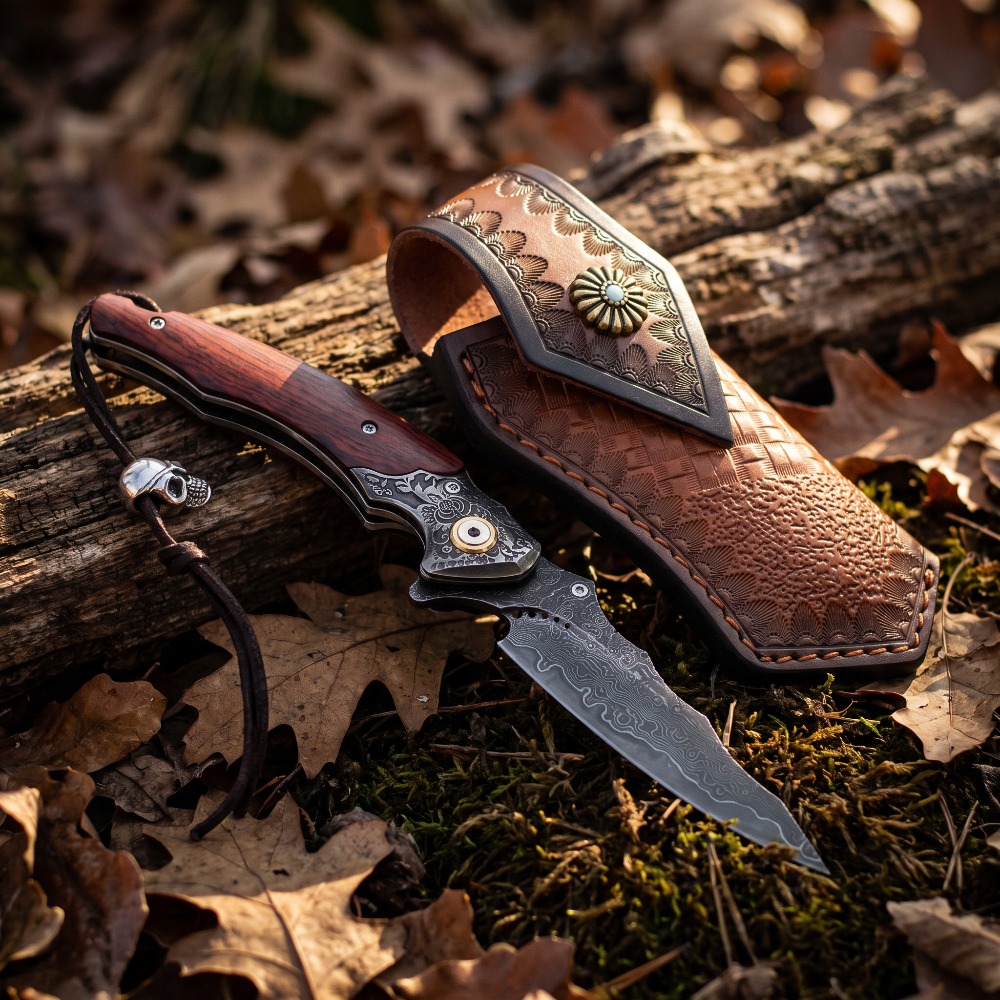 Vintage Collectible Pocket Knives - Винтажный складной нож с гравировкой, лезвие